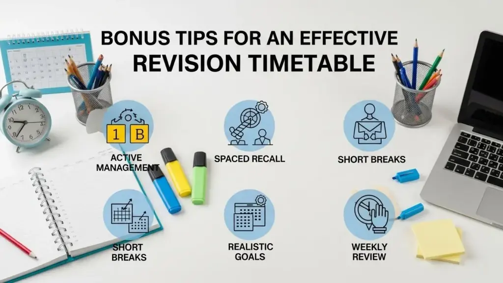 Bonus Tips for an Effective Revision Timetable